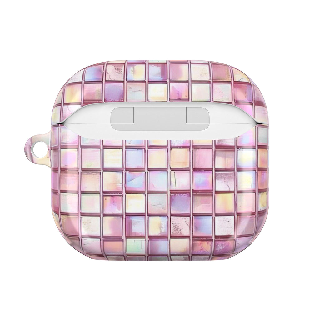 Pink Square Glass AirPod Case