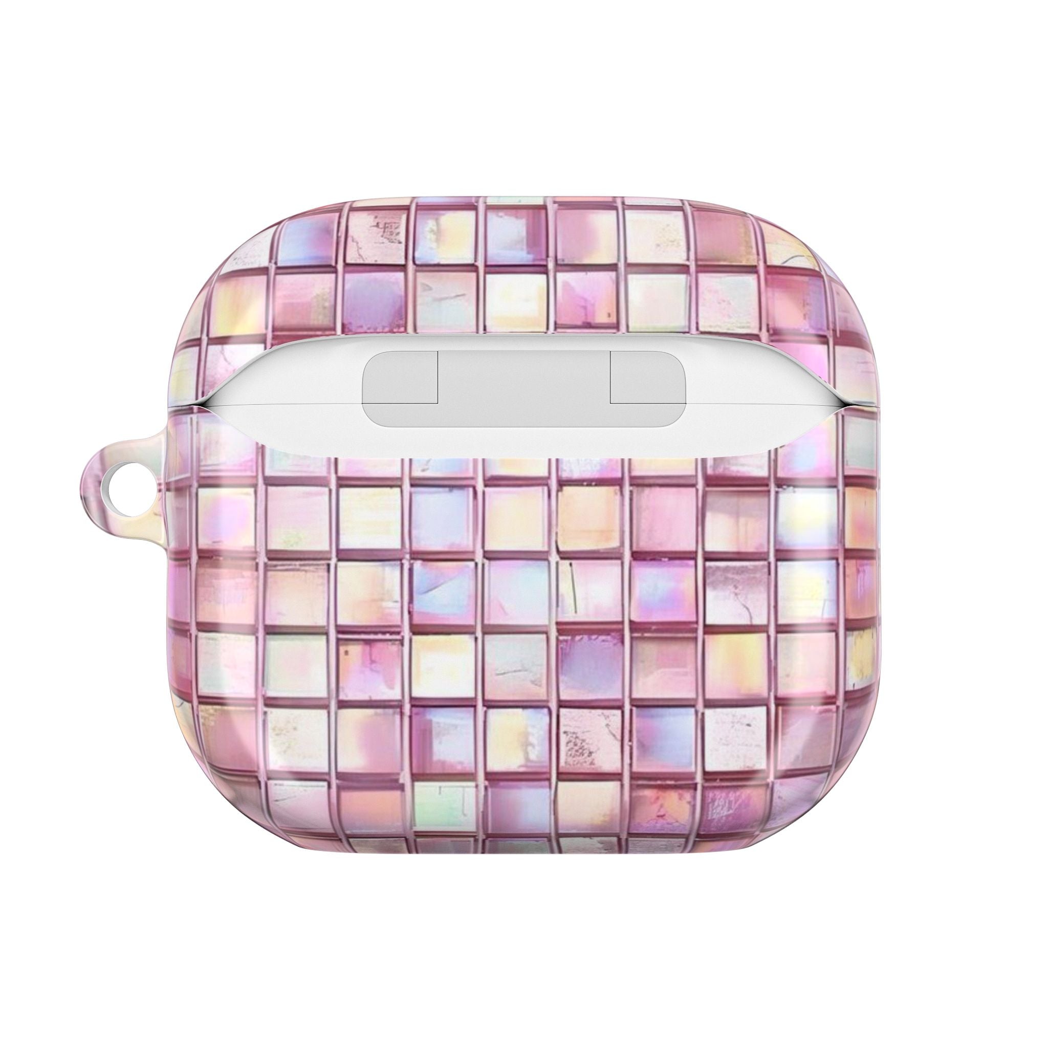 Pink Square Glass AirPod Case