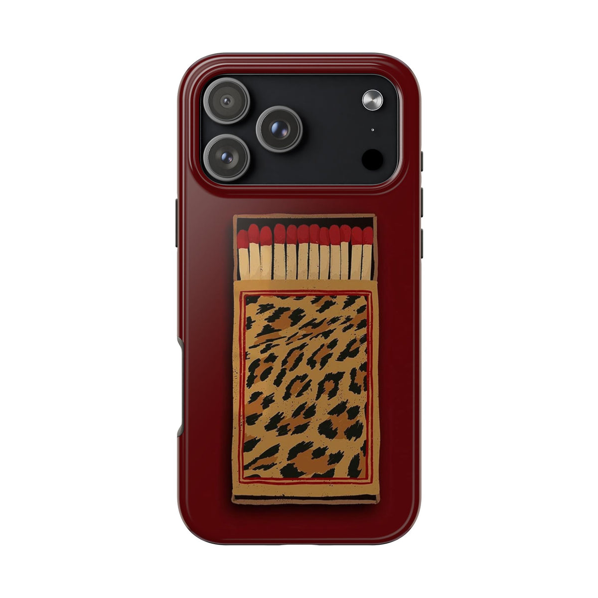 Burgundy Match iPhone Case