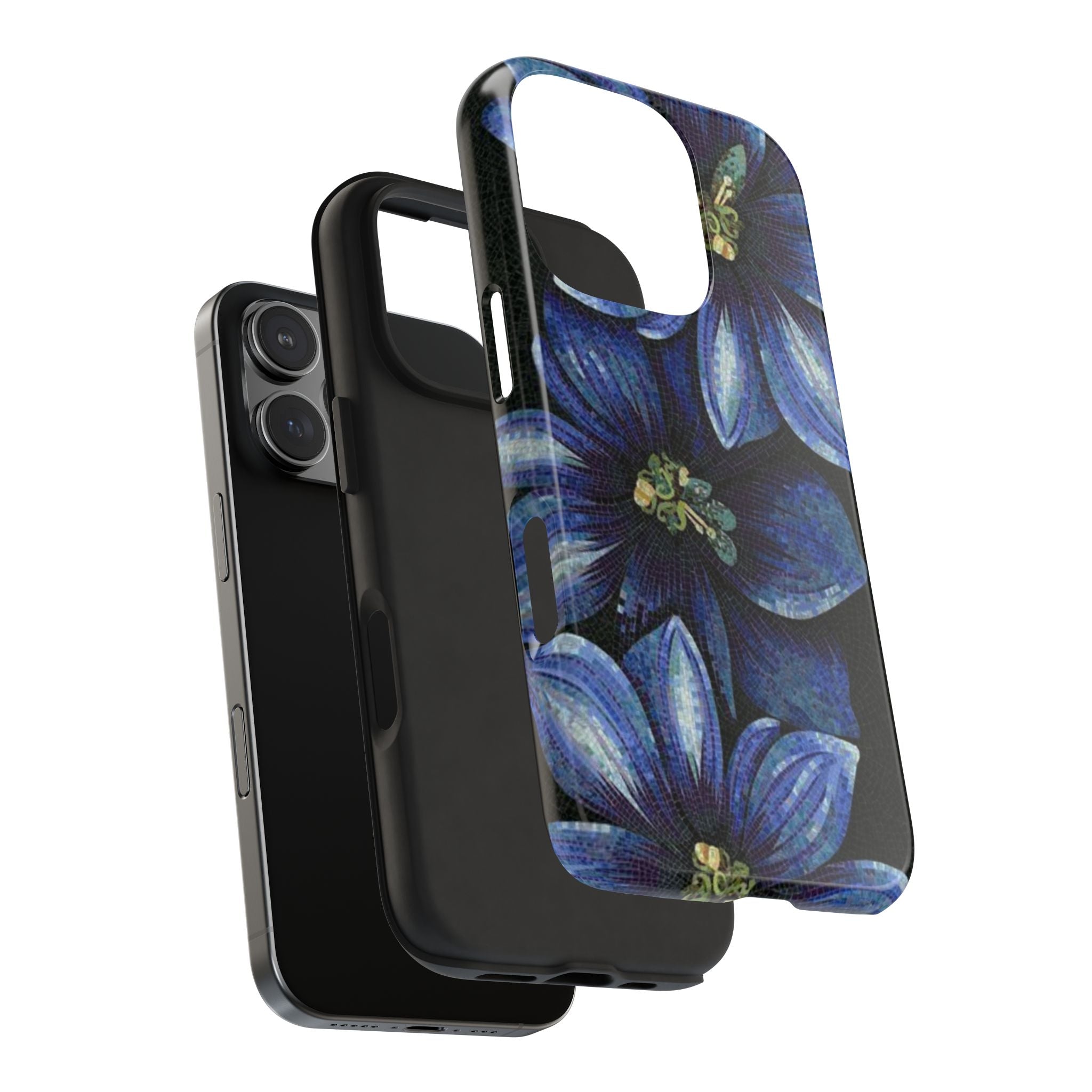 Blue Lilies Mosaic Collection iPhone Case