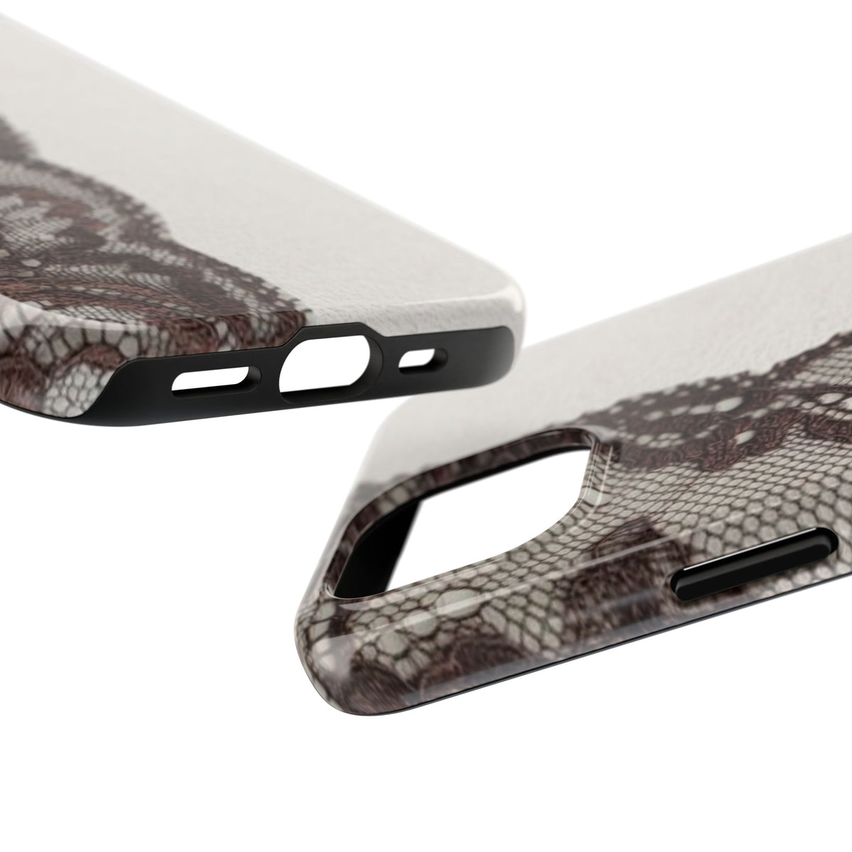 Brown Lace Edge iPhone Case