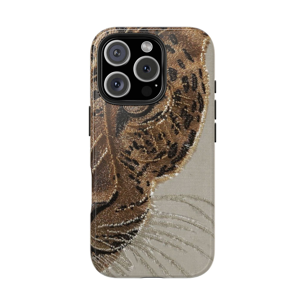 Hand-Beaded Leopard iPhone Case