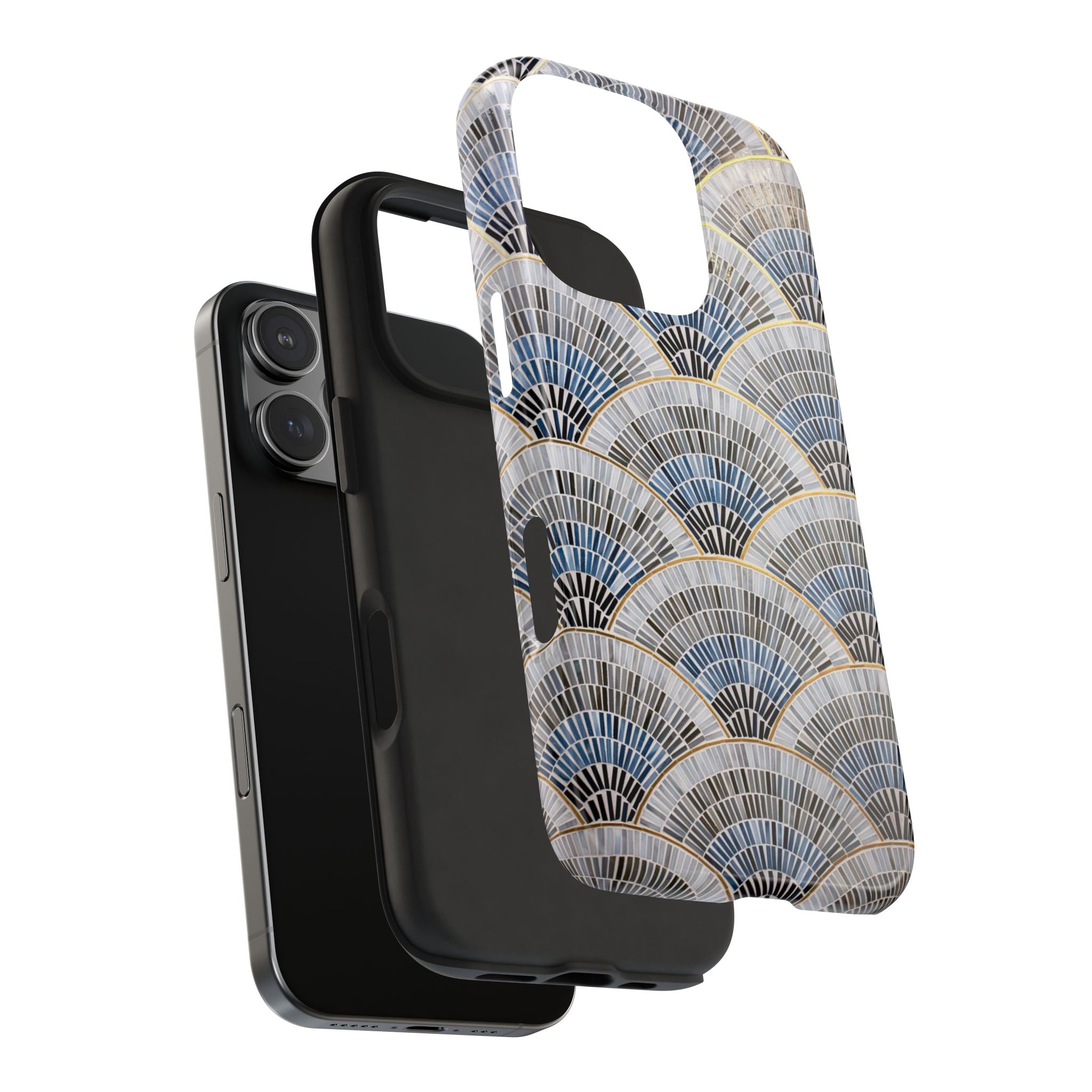Blue Mosiac Pattern iPhone Case