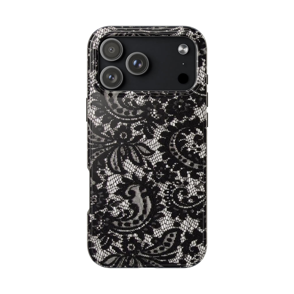 Black Lace Tough iPhone Case