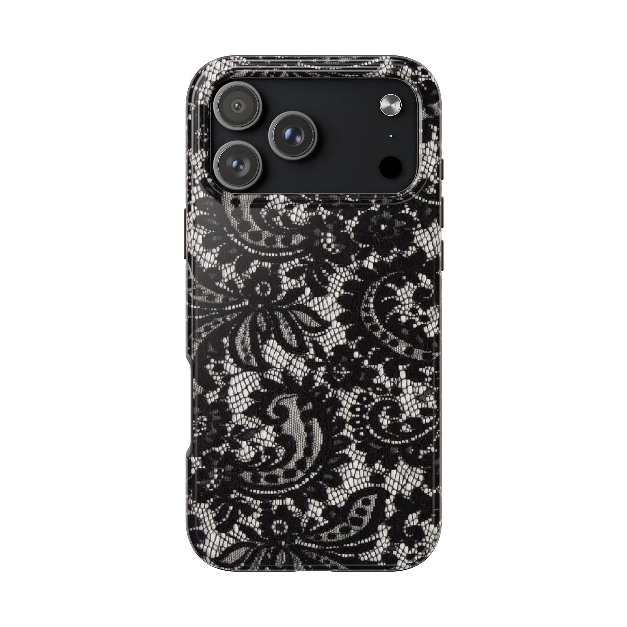 Black Lace Tough iPhone Case