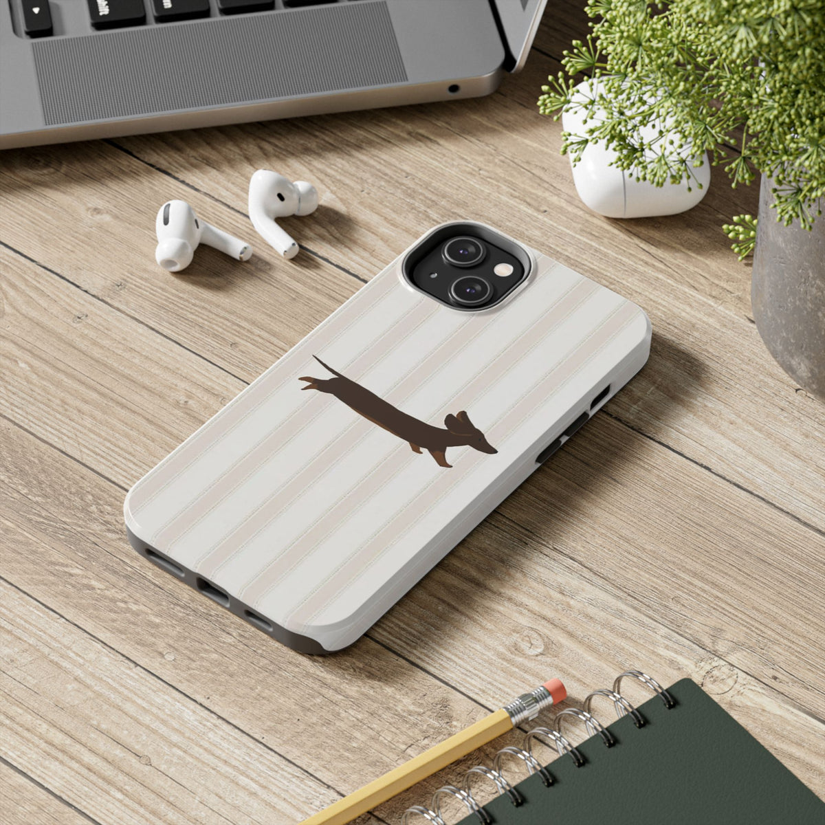 Leaping Dachshund iPhone Case