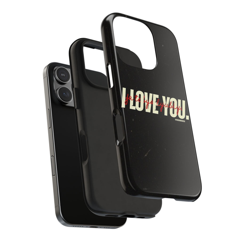 'I love you' in black Heated Rivalry iPhone Case
