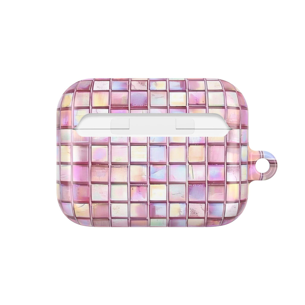 Pink Square Glass AirPod Case