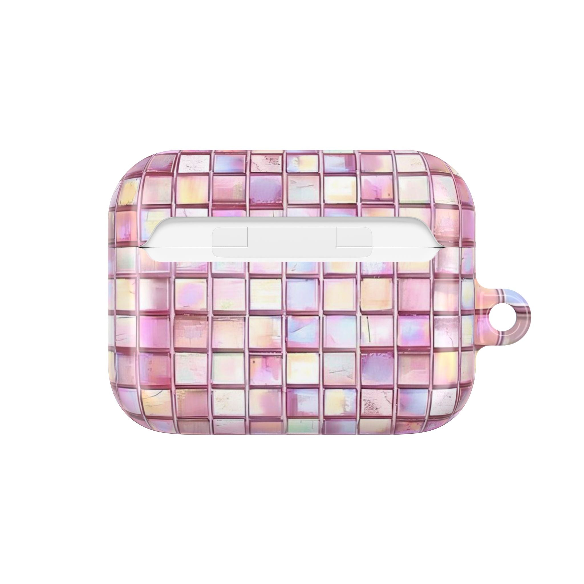 Pink Square Glass AirPod Case