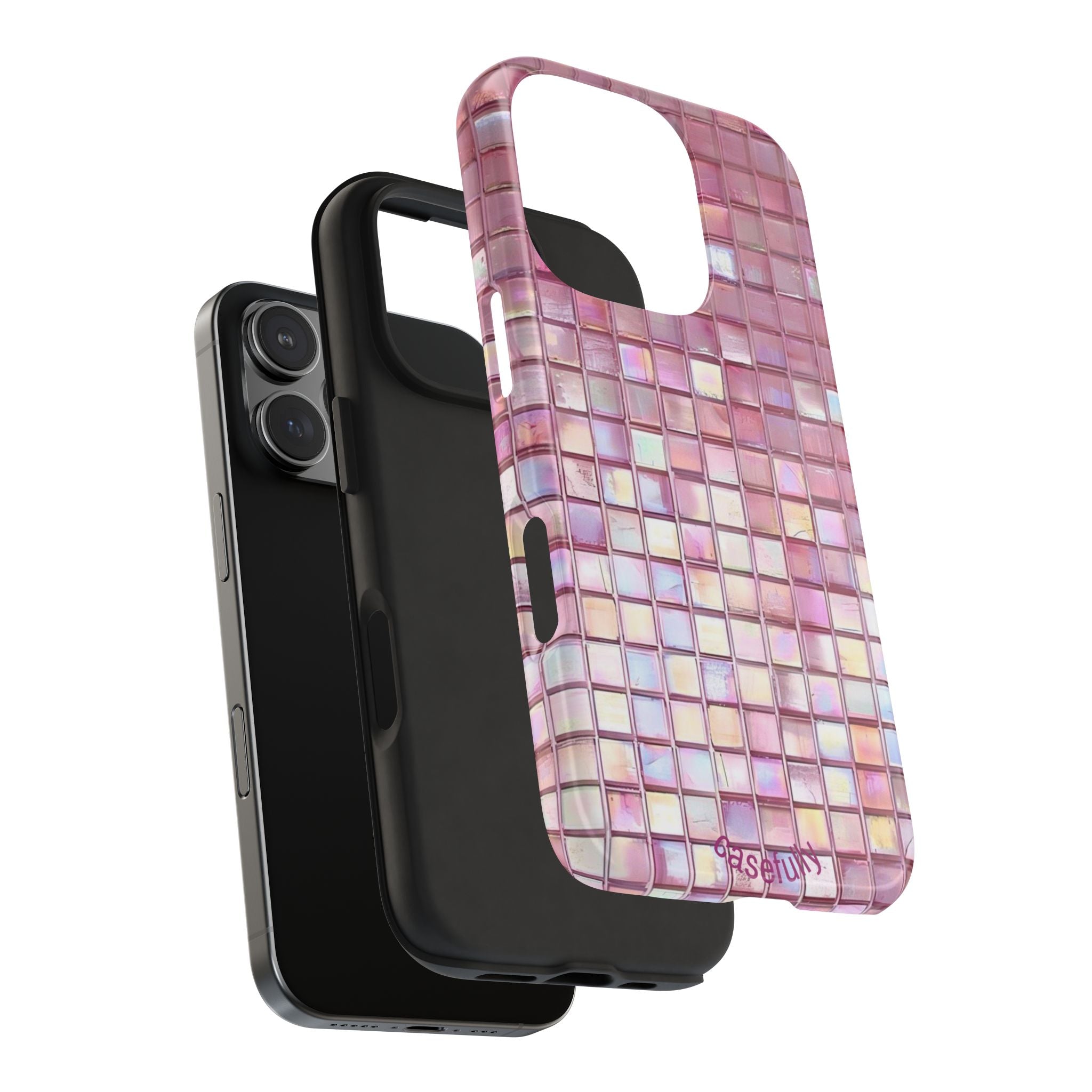 Pink Square Glass iPhone Case