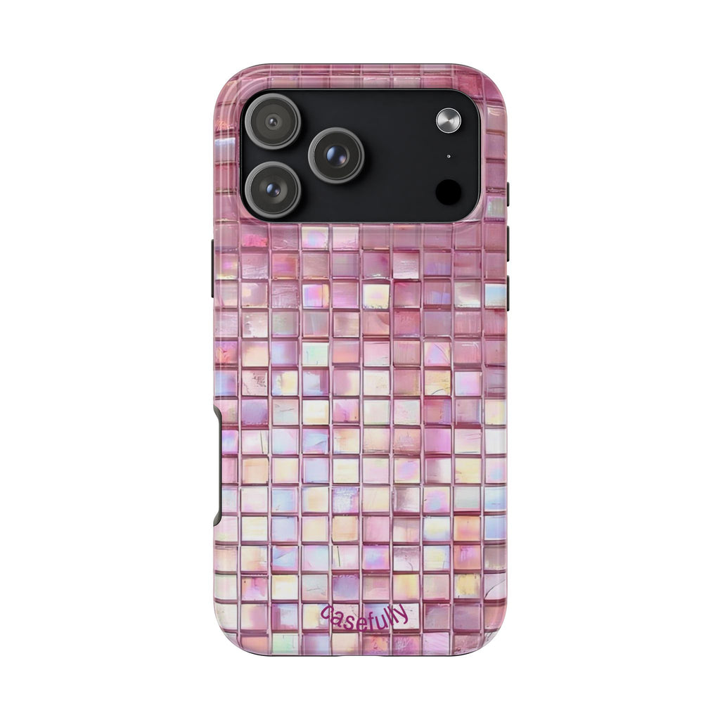 Pink Square Glass iPhone Case
