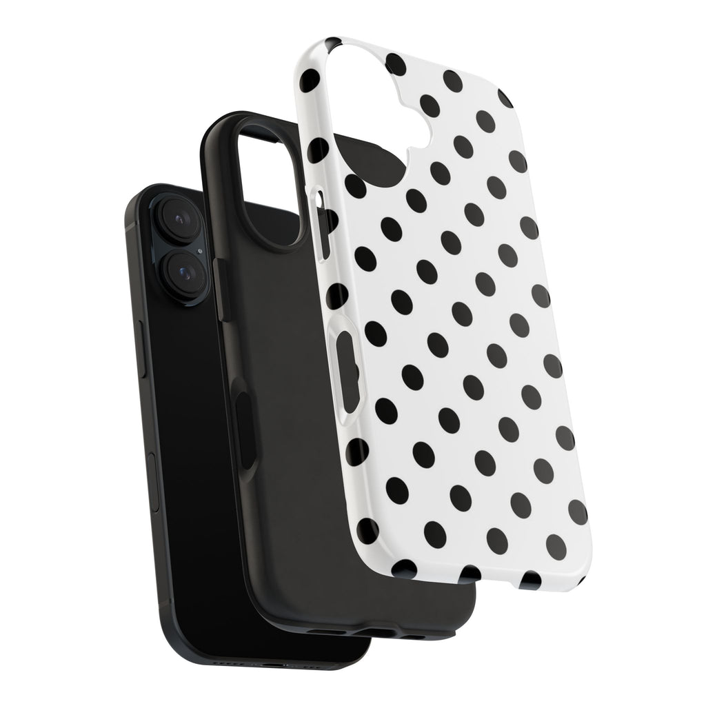 White Polka Dot iPhone Case