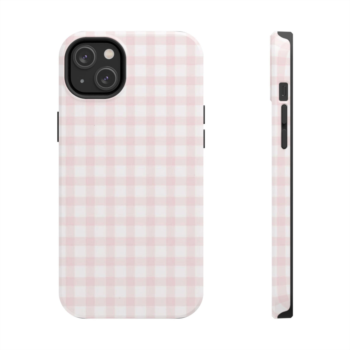 Pink and White Checkered iPhone Case