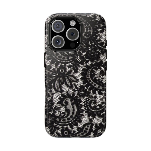 Black Lace Tough iPhone Case
