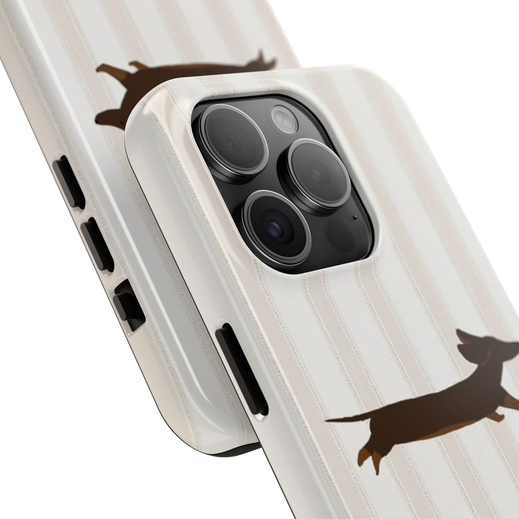 Leaping Dachshund iPhone Case