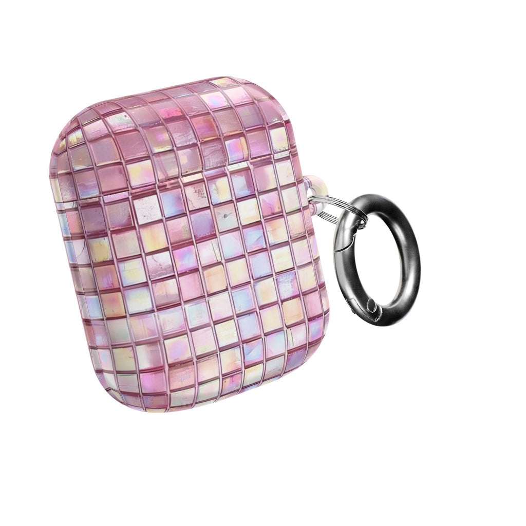 Pink Square Glass AirPod Case