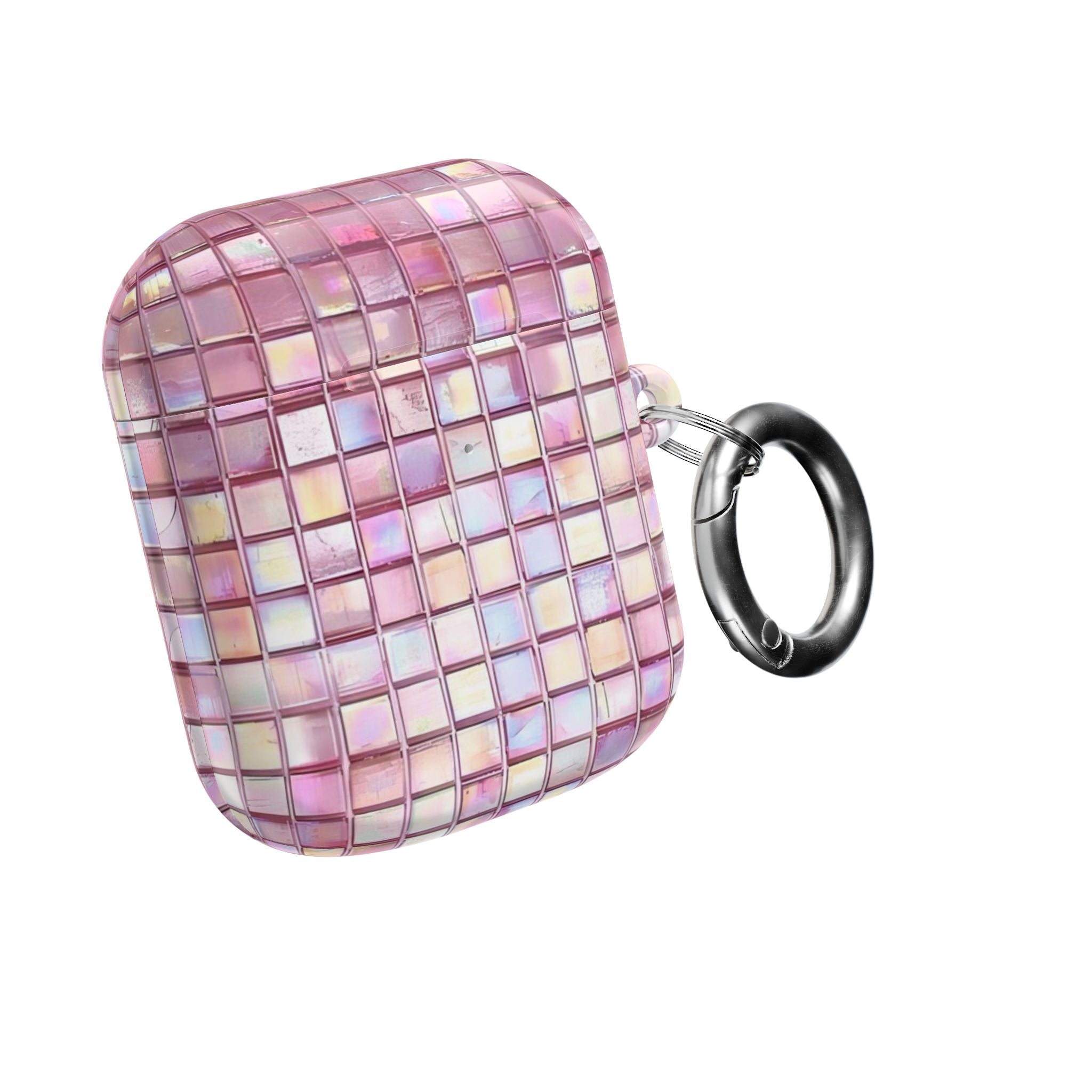 Pink Square Glass AirPod Case