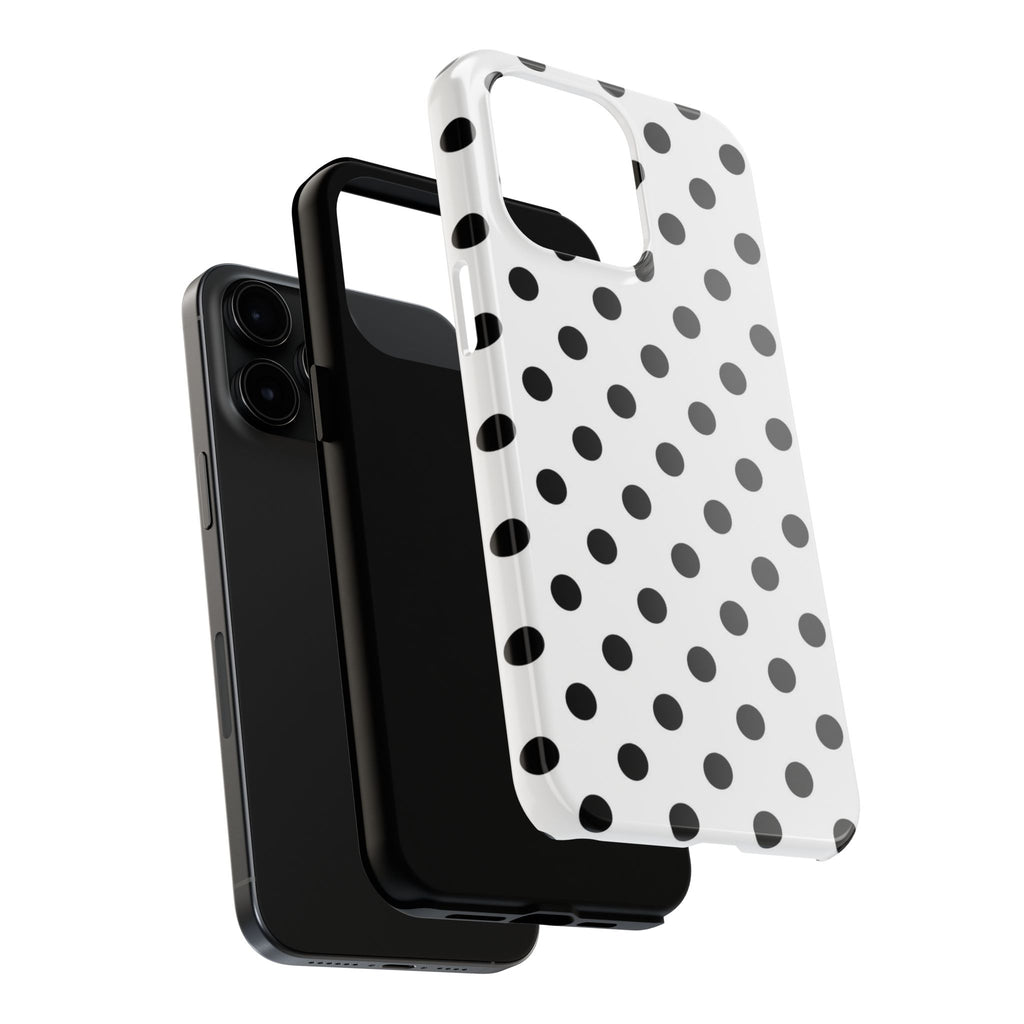 White Polka Dot iPhone Case