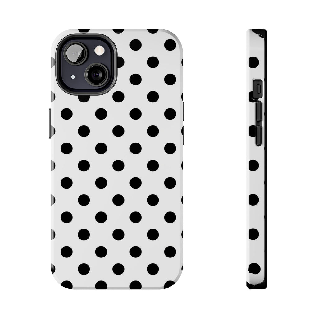 White Polka Dot iPhone Case