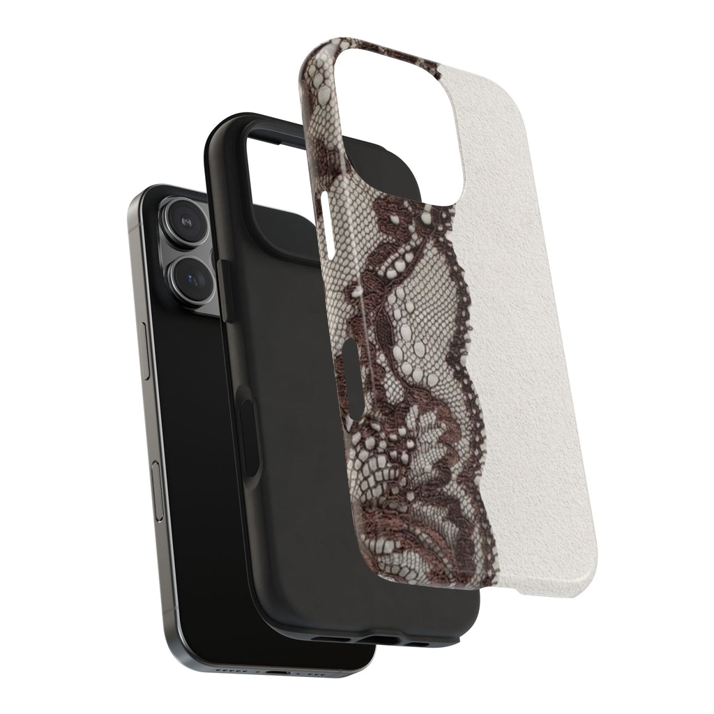 Brown Lace Edge iPhone Case