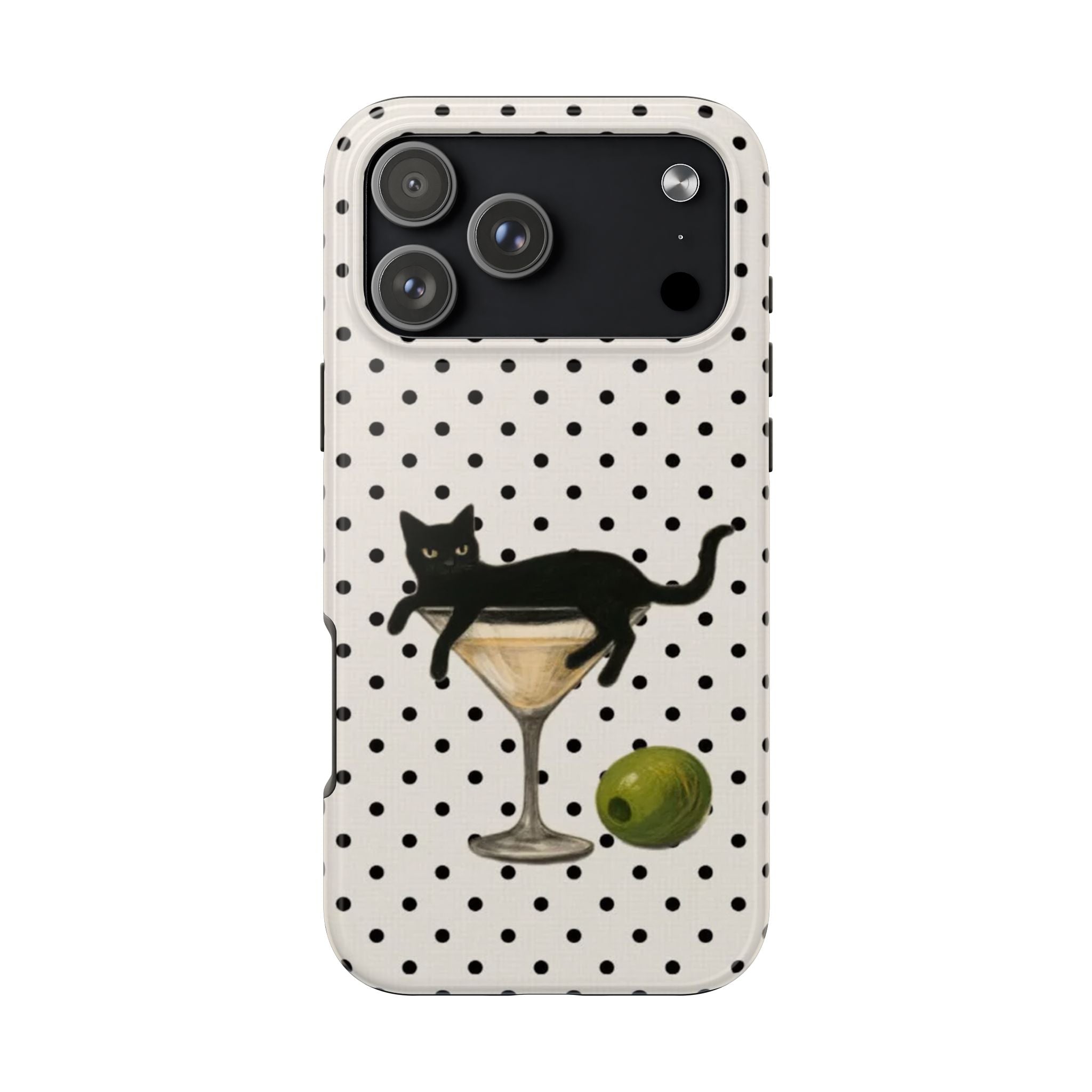 Meow-tini Polka Dot iPhone Case