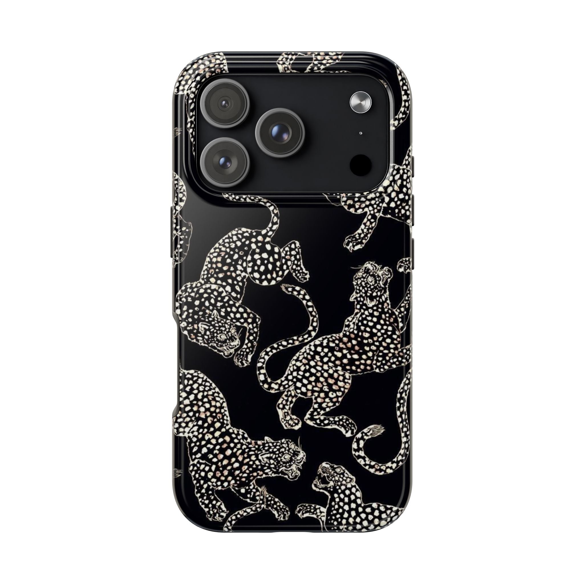 Black and White Leopard iPhone Case