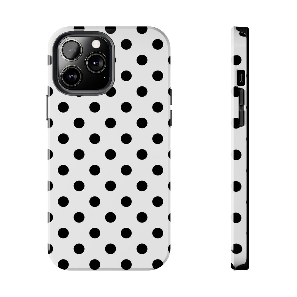 White Polka Dot iPhone Case