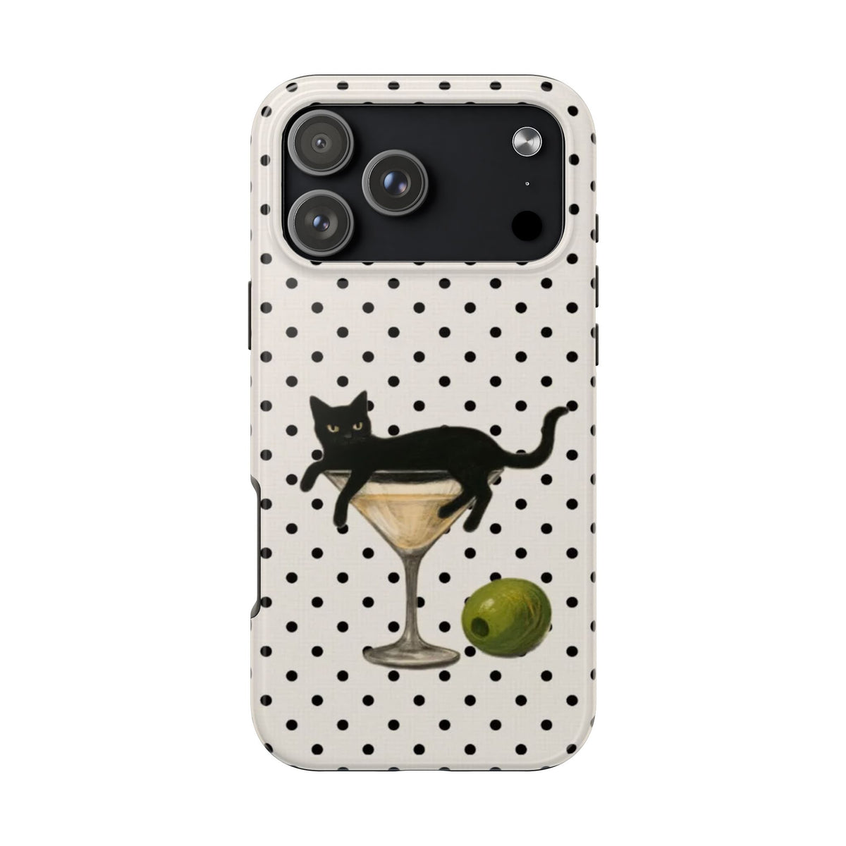 Meowtini Polka Dot iPhone Case