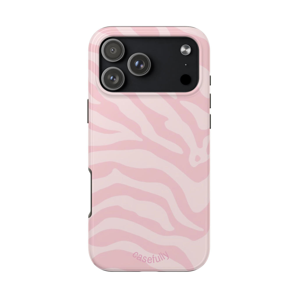 Light Pink Zebra iPhone Case