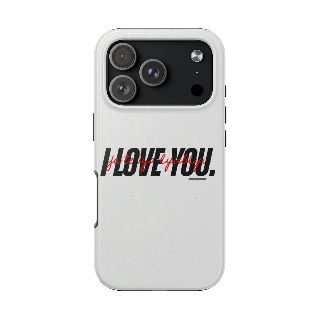 'I love you' in white Heated Rivalry iPhone Case