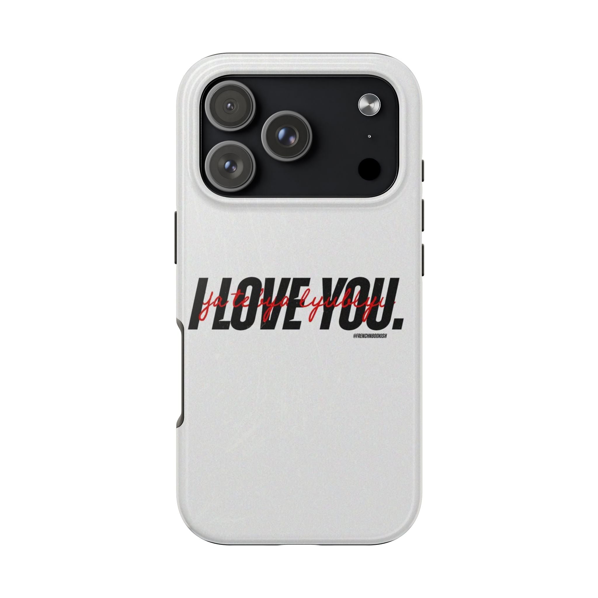'I love you' in white Heated Rivalry iPhone Case