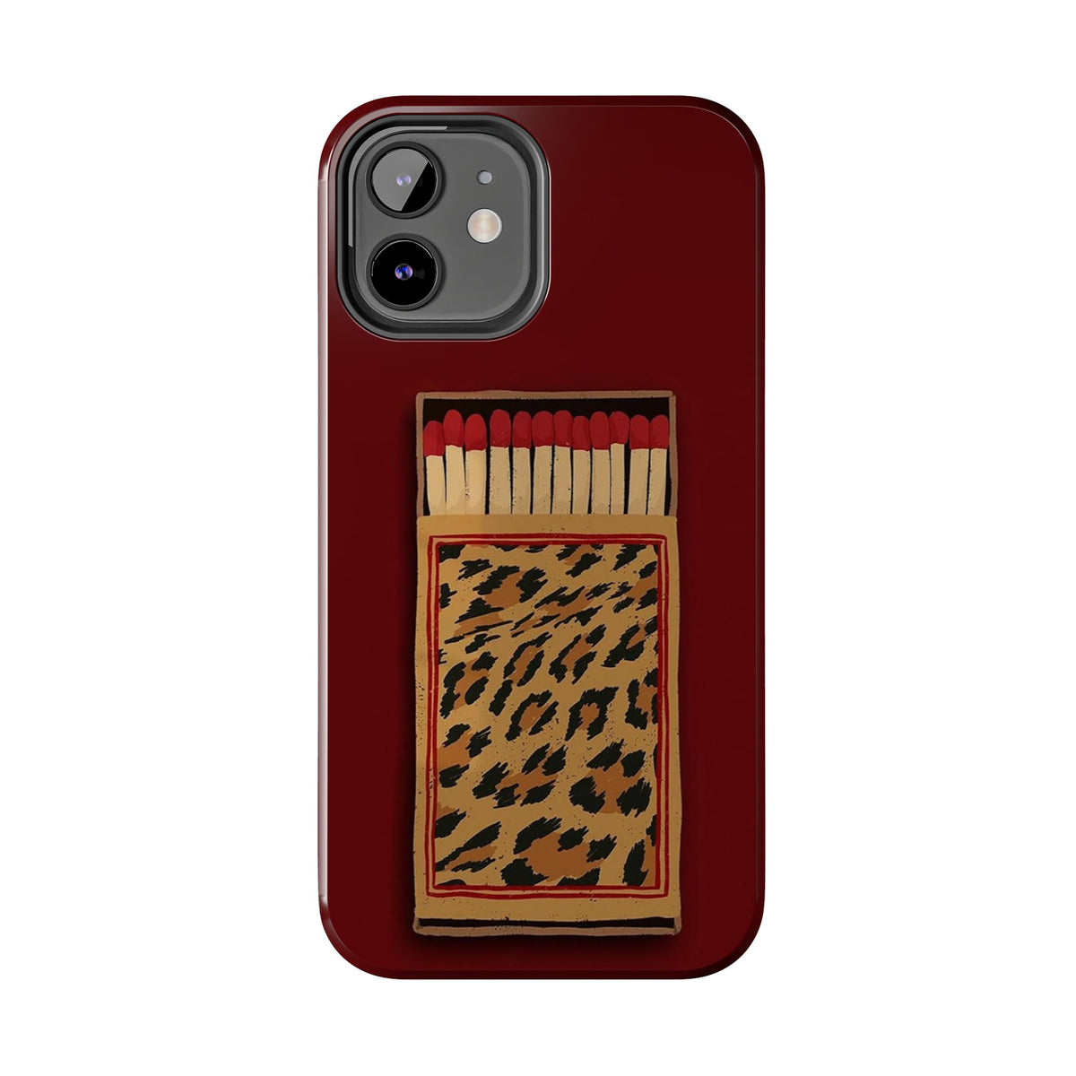 Burgundy Match iPhone Case