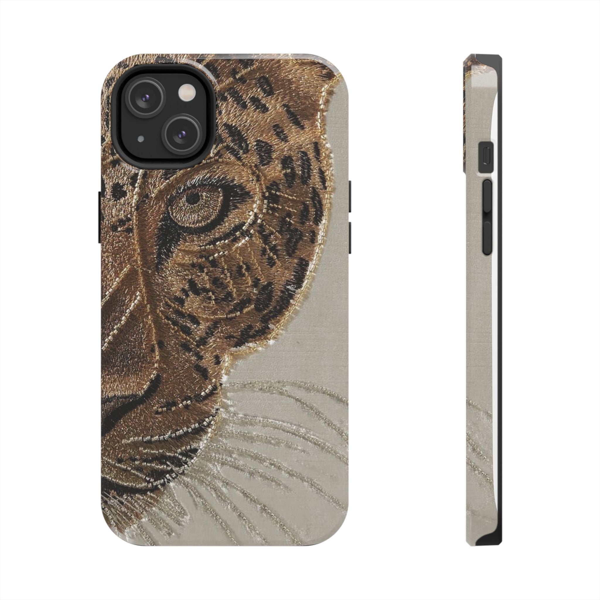 Hand-Beaded Leopard iPhone Case