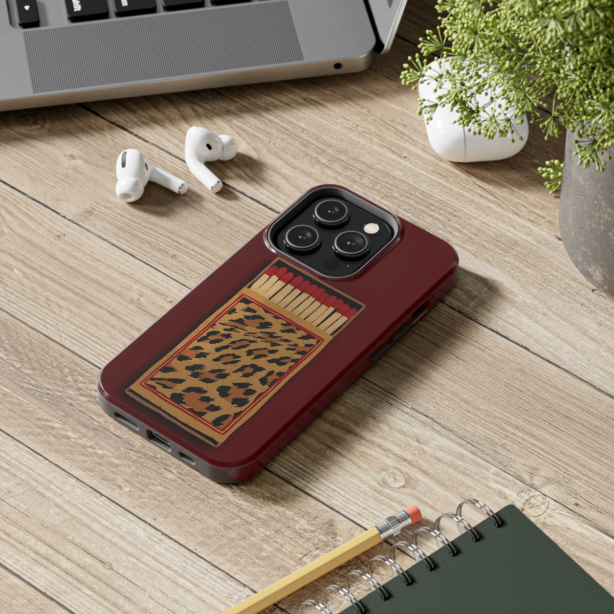 Burgundy Match iPhone Case