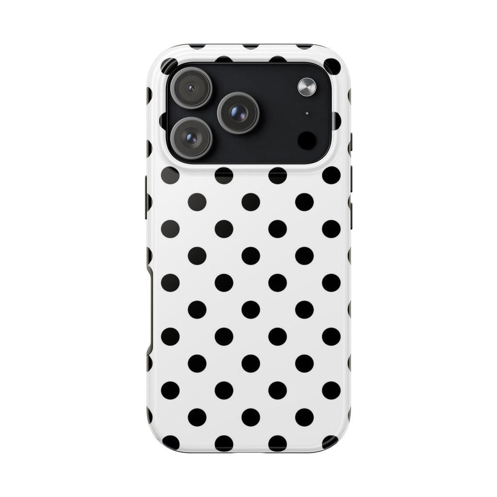 White Polka Dot iPhone Case