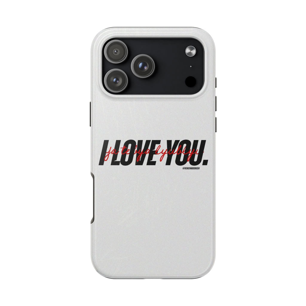 'I love you' in white Heated Rivalry iPhone Case