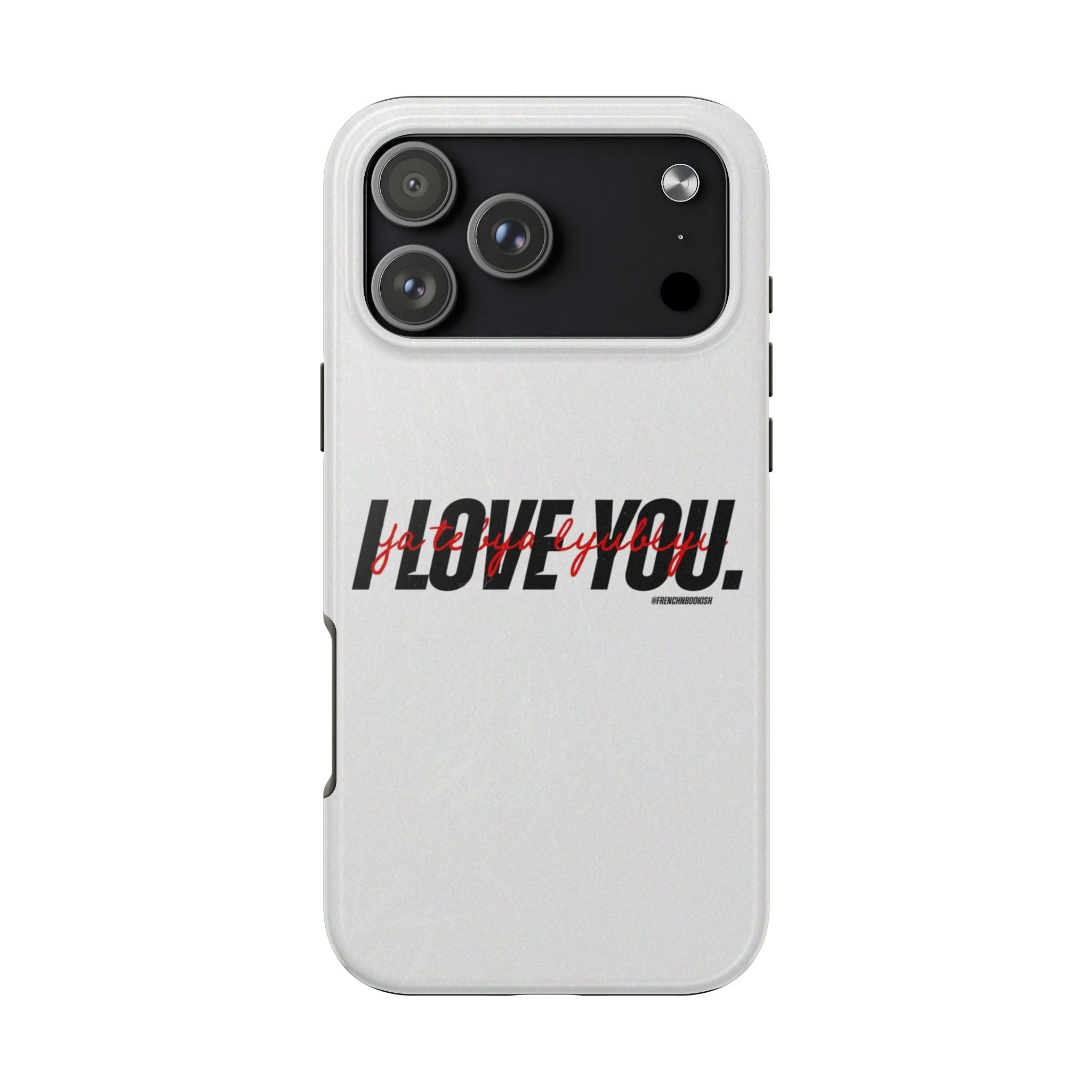'I love you' in white Heated Rivalry iPhone Case