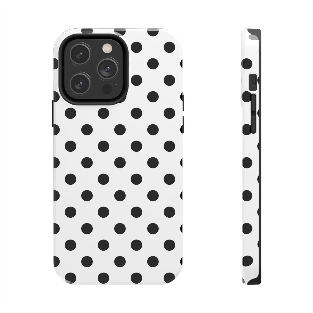 White Polka Dot iPhone Case