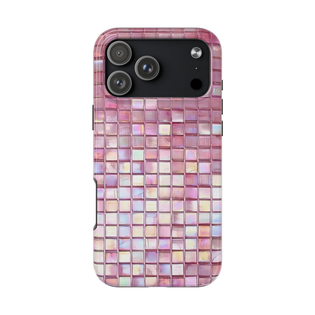 Pink Square Glass iPhone Case