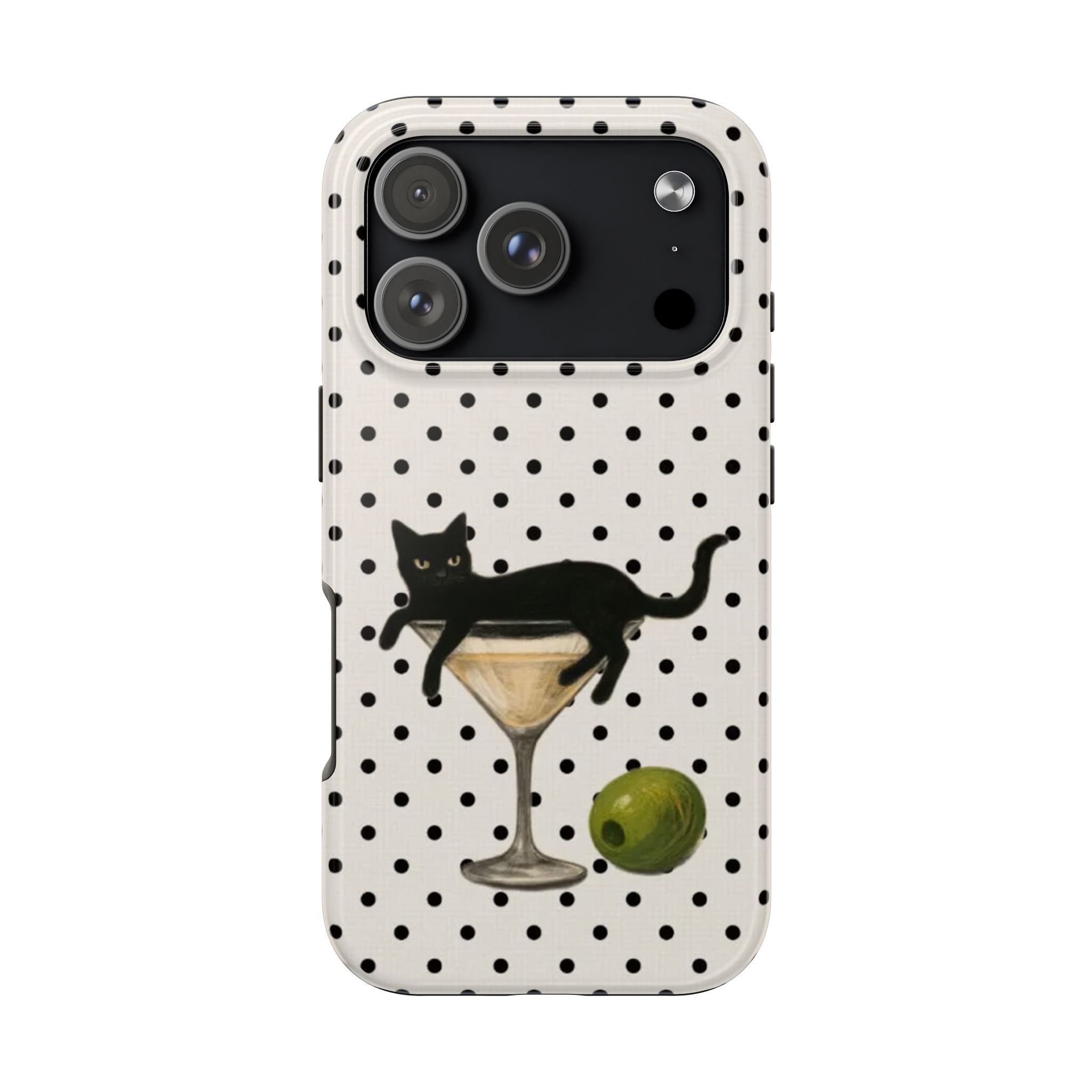 Meow-tini Polka Dot iPhone Case