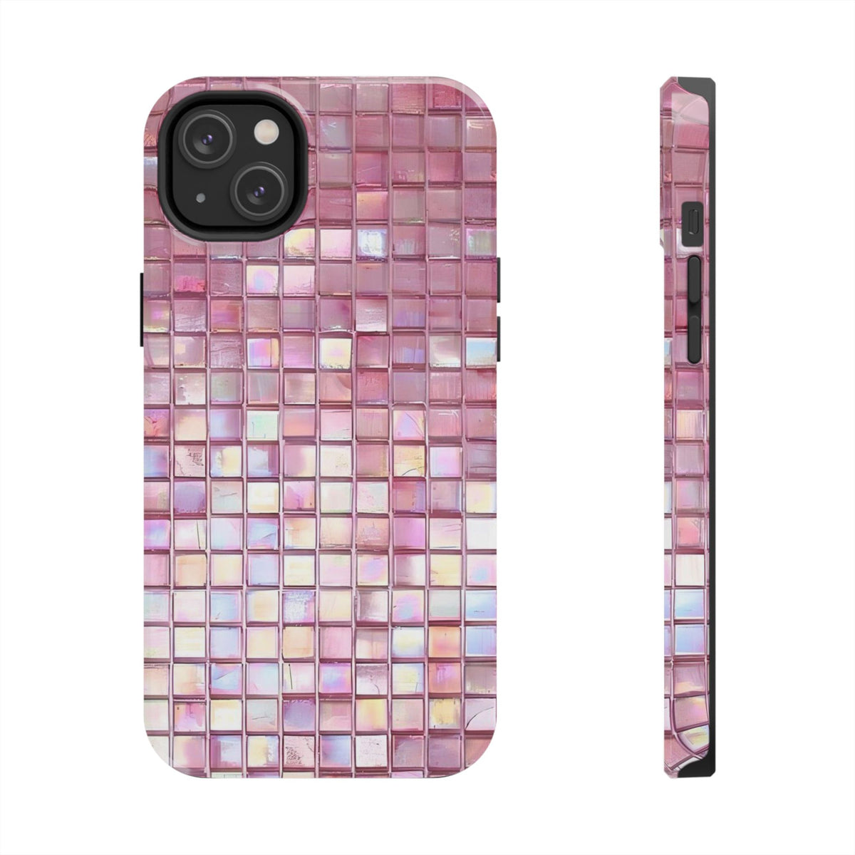 Pink Square Glass iPhone Case