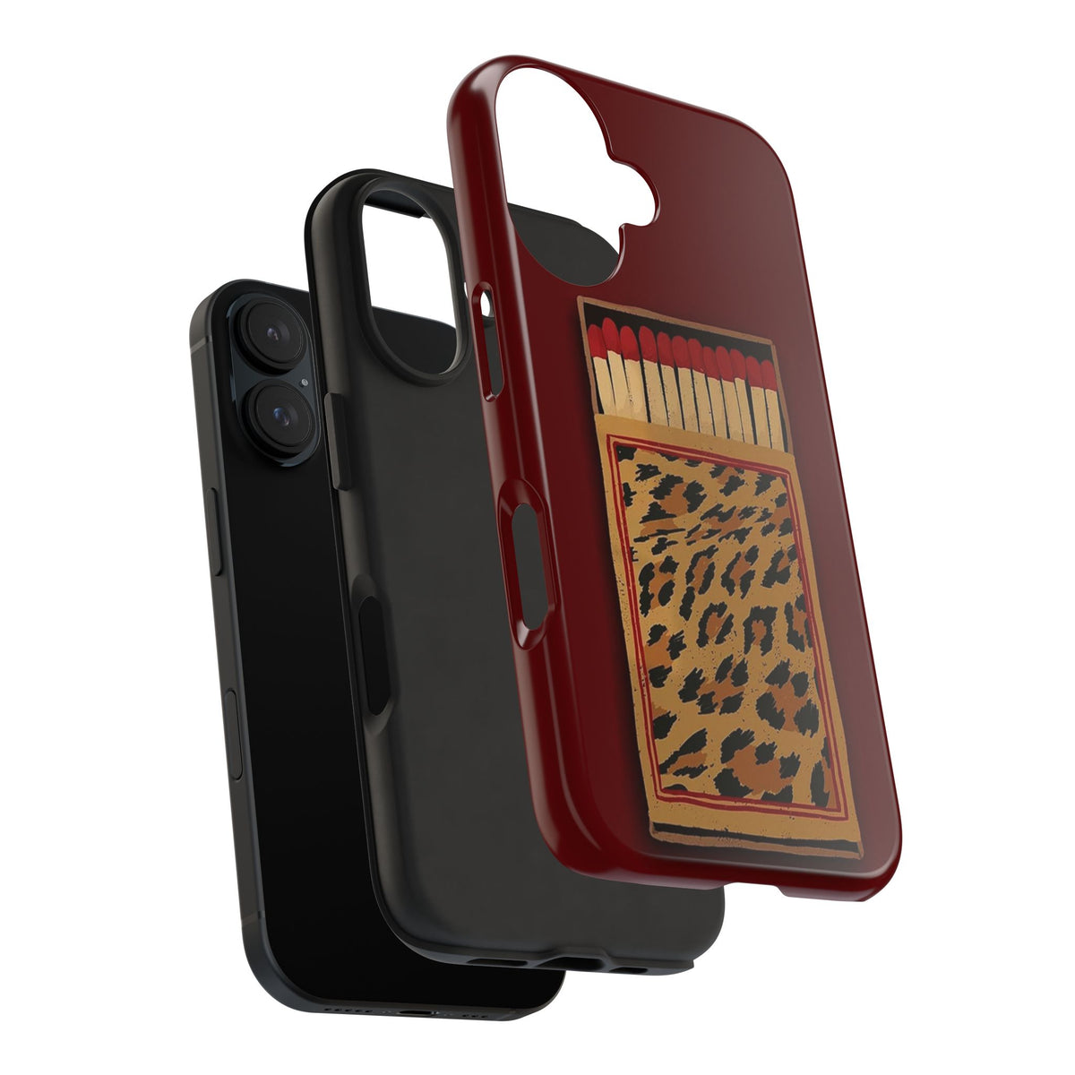 Burgundy Match iPhone Case