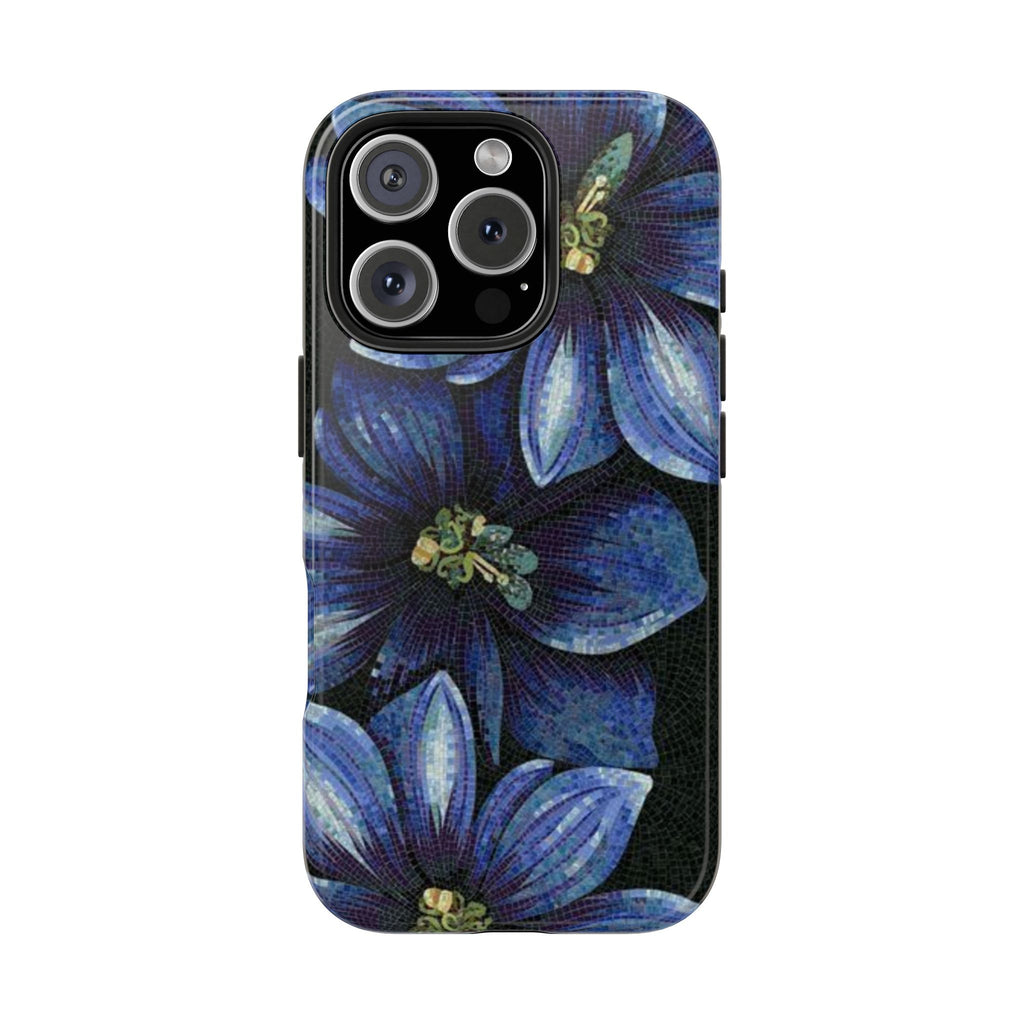 Blue Lilies Mosaic Collection iPhone Case