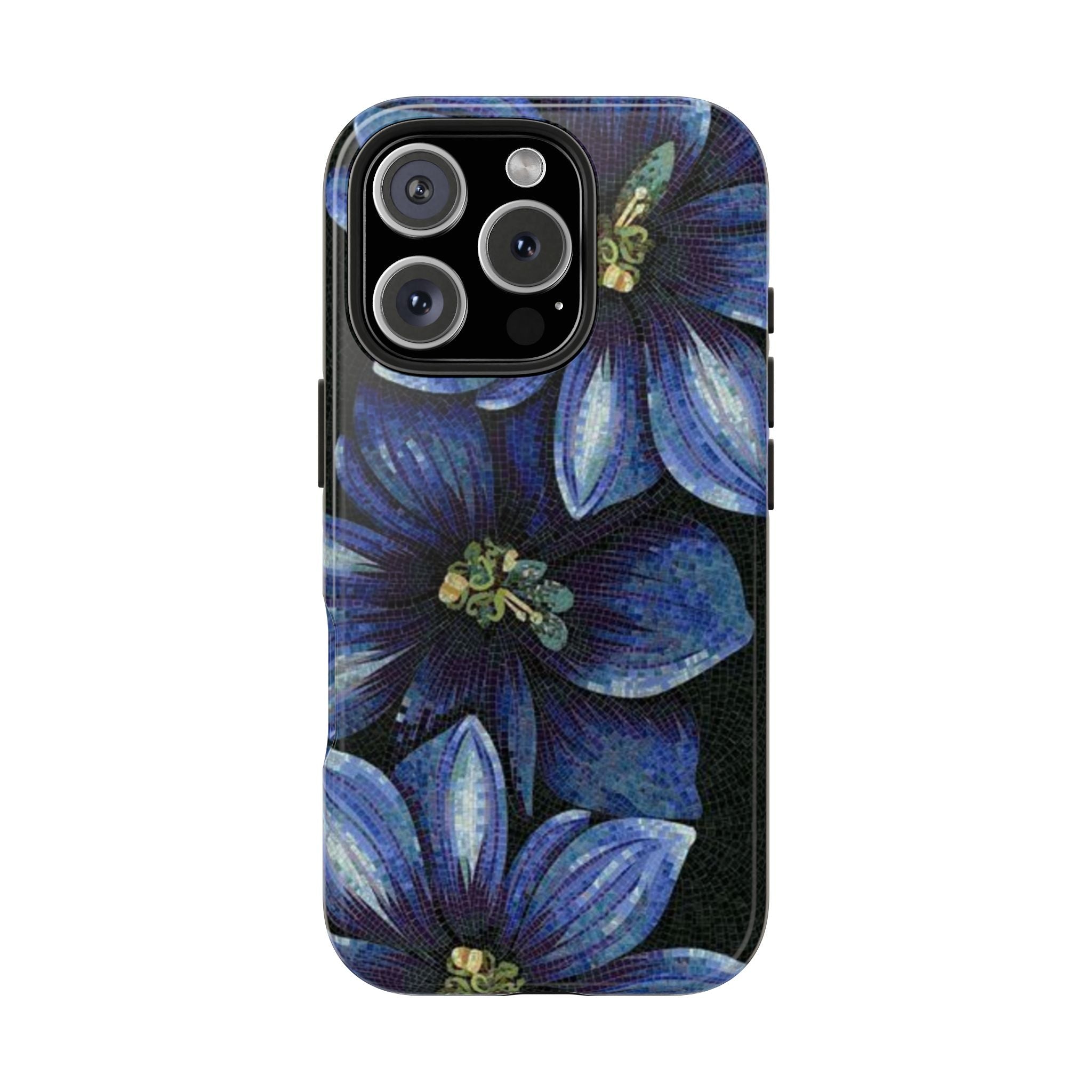 Blue Lilies Mosaic Collection iPhone Case