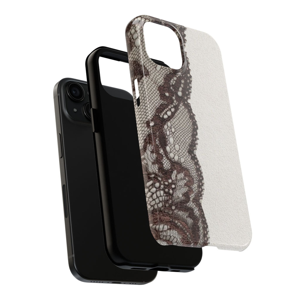 Brown Lace Edge iPhone Case