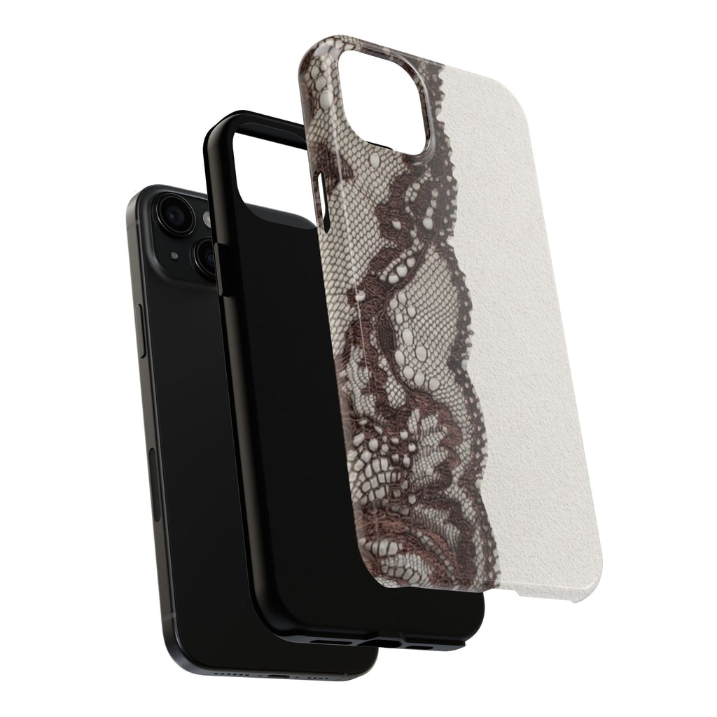 Brown Lace Edge iPhone Case