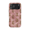 Pink Marble Leopard iPhone Case