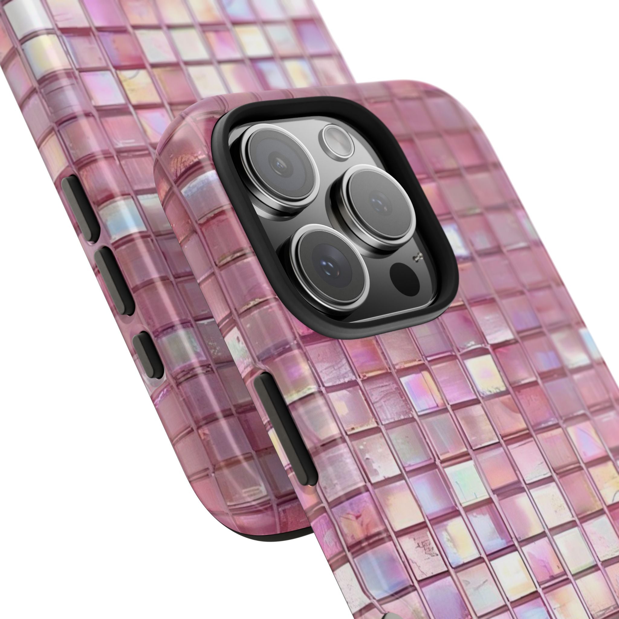 Pink Square Glass iPhone Case