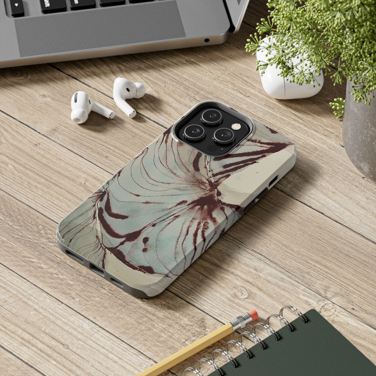 Maroon Silk iPhone Case