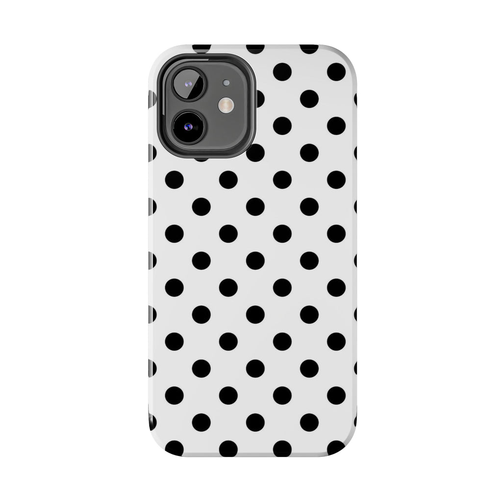 White Polka Dot iPhone Case